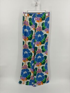 Zara Blue and Green Wide Leg Pants